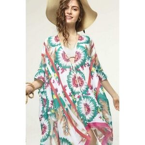 Janice Apparel Swim Cover up Floral One Size